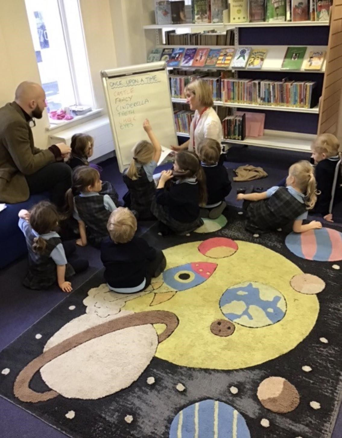 Reception visit Saffron Walden Library Stephen Perse Nurseries
