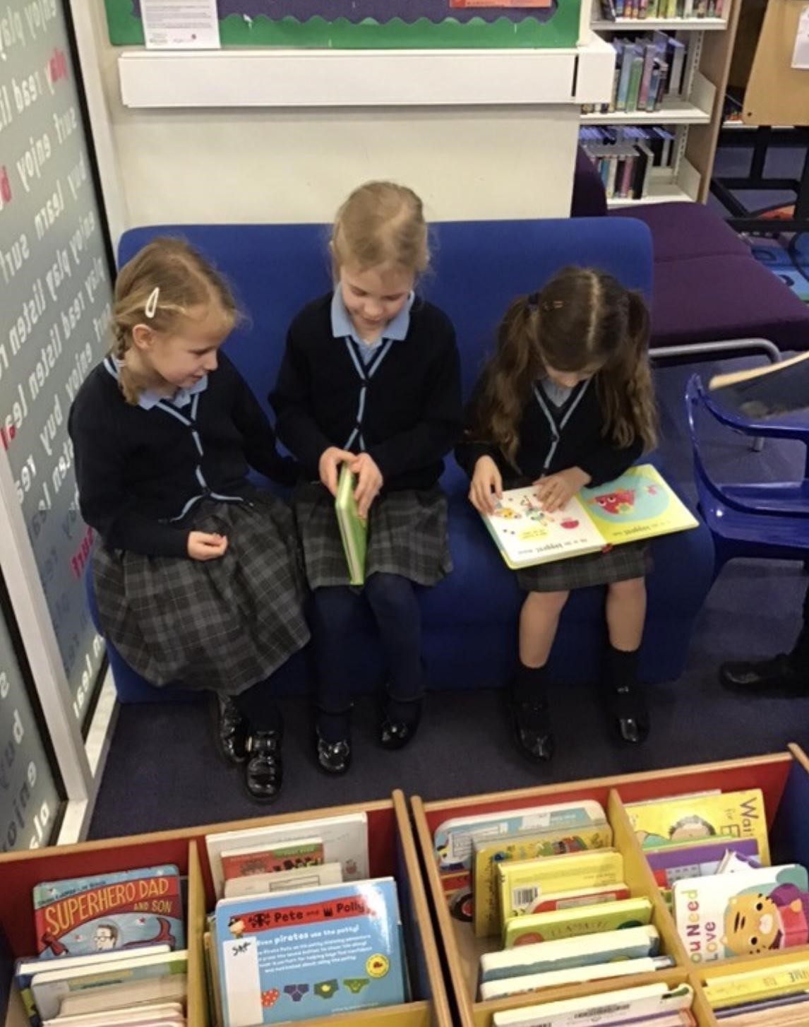 Reception visit Saffron Walden Library Stephen Perse Nurseries